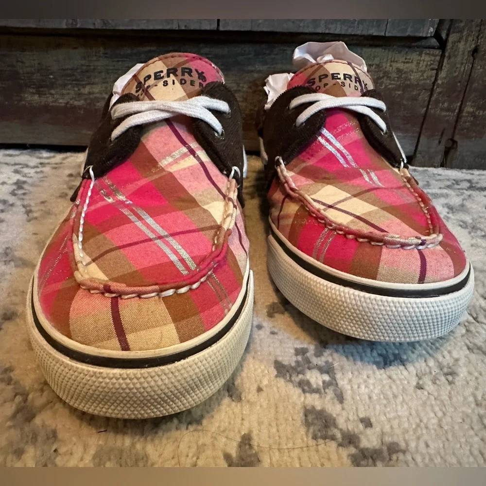 Women’s Sperry Top-Sider Size 10 Pink & Brown Boat Shoes - Picture 4 of 10